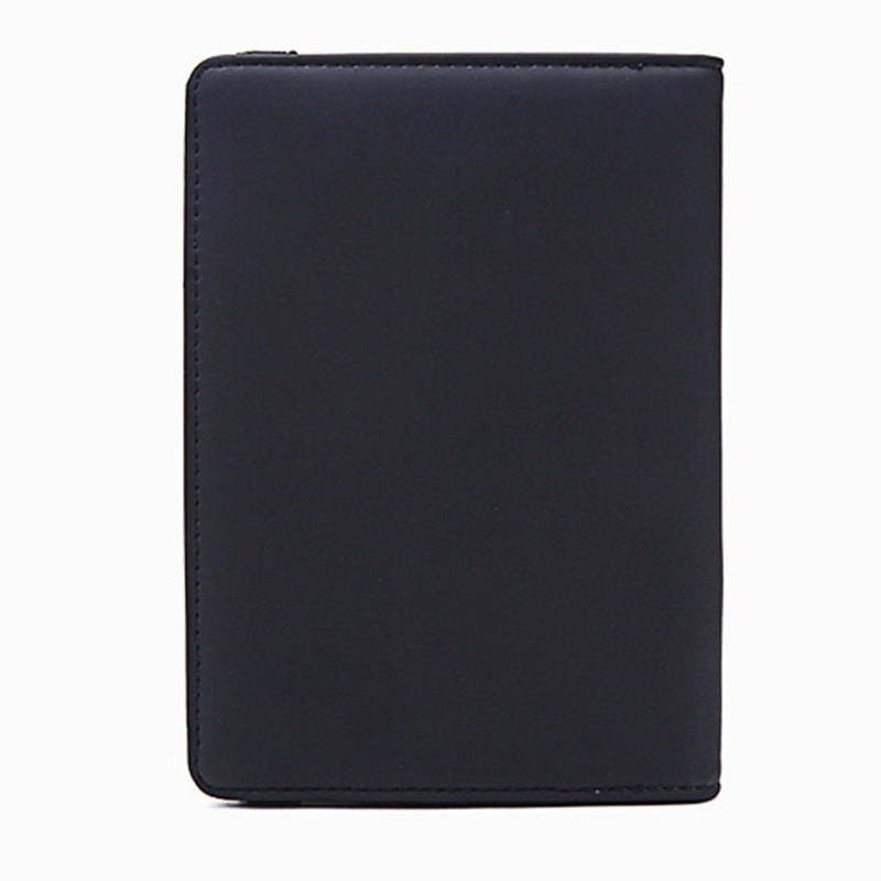 Y1643 Portable Travel RFID Blocking Passport Storage Bag PU Leather Credit Cards Cash Holder Bag - Black