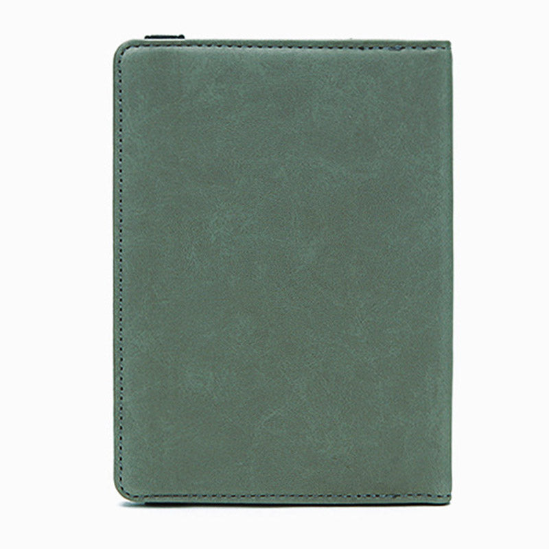Y1643 Portable Travel RFID Blocking Passport Storage Bag PU Leather Credit Cards Cash Holder Bag - Green