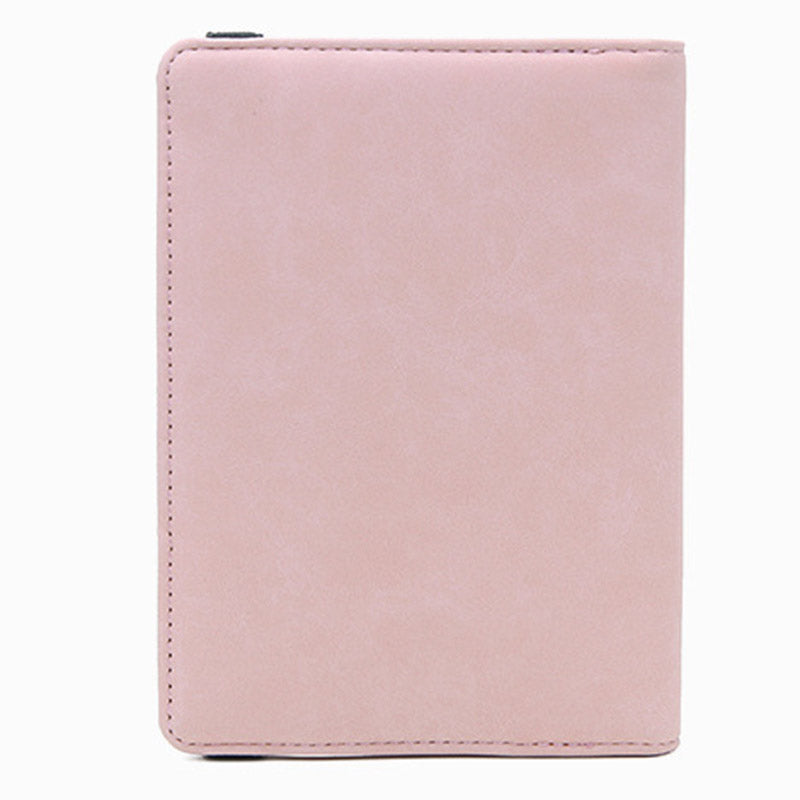 Y1643 Portable Travel RFID Blocking Passport Storage Bag PU Leather Credit Cards Cash Holder Bag - Pink