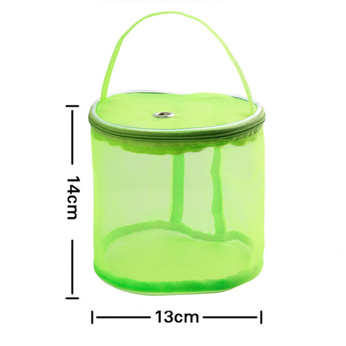 AC044 Small Size DIY Hand-Knitted Tool Yarn Storage Organizer Sewing Accessories Zipper Closure Yarn Mesh Bag Thread Storage Case - Green
