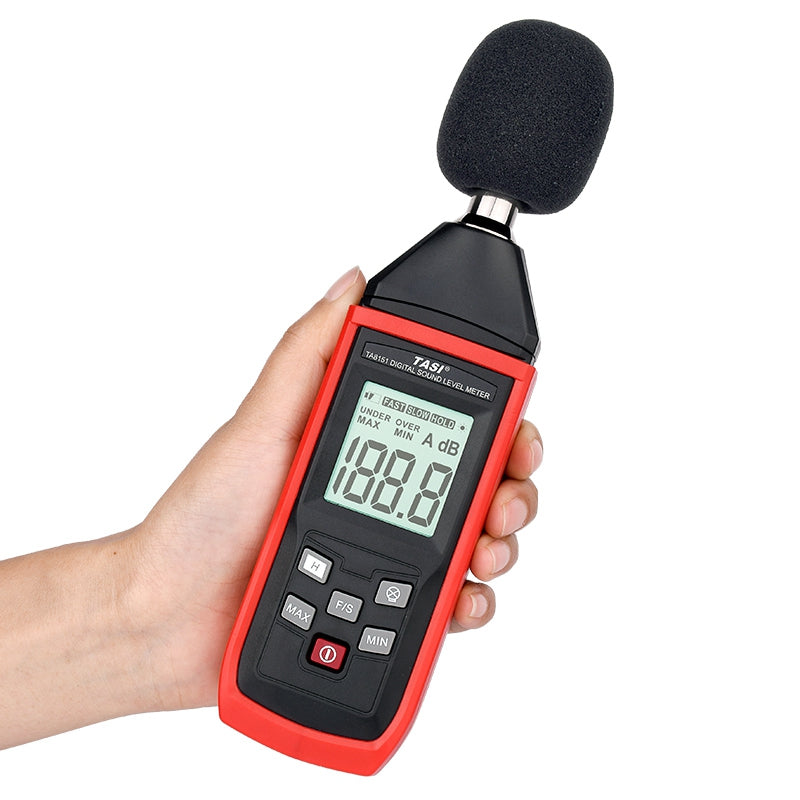 TASI TA8151 High Precision LCD Display Digital Sound Level Meter Noise Measuring Volume Decibel Tester