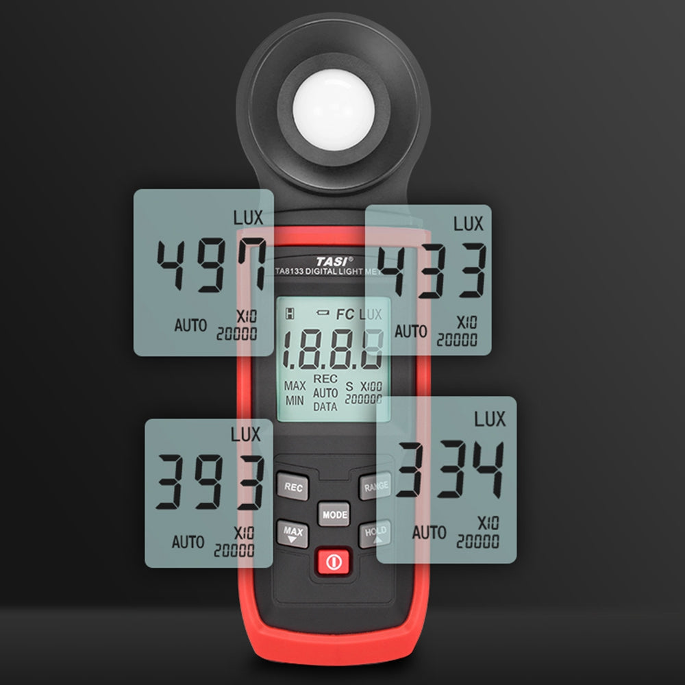TASI TA8121 Light Meter Photography Digital Luxmeter Integrated Illuminometer 0.1-100000 Lux Photometer Tester