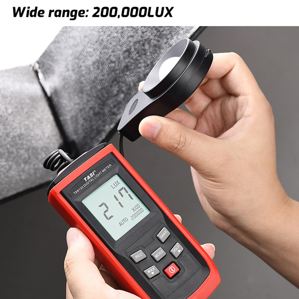 TASI TA8133 High Precision Light Meter 0.1-200000 Lux Digital Luxmeter Integrated Illuminometer Photometer Tester