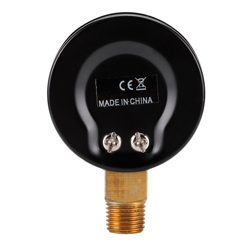 TS-50-1+1 Instrument 1 / 4inch BSPT Thread Mount Gas Water Pressure Gauge Stainless Steel Case Dry Vacuum -30inHg / 0