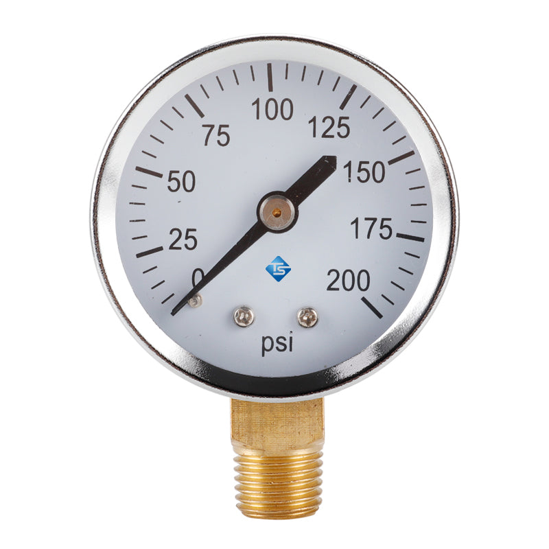TS-50-200psi Pressure Gauge Vacuum Water Pressure Gauge 0-200 PSI Test Range Oil Pressure Gauge with 1 / 4inch NPT Bottom Mount