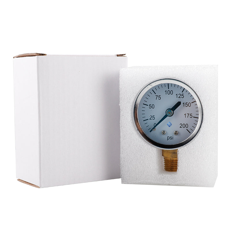 TS-50-200psi Pressure Gauge Vacuum Water Pressure Gauge 0-200 PSI Test Range Oil Pressure Gauge with 1 / 4inch NPT Bottom Mount