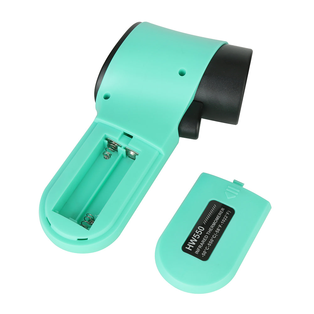 HW550 Digital LCD Infrared Thermometer Non-Contact Laser Industrial Pyrometer Temperature Gun - Green