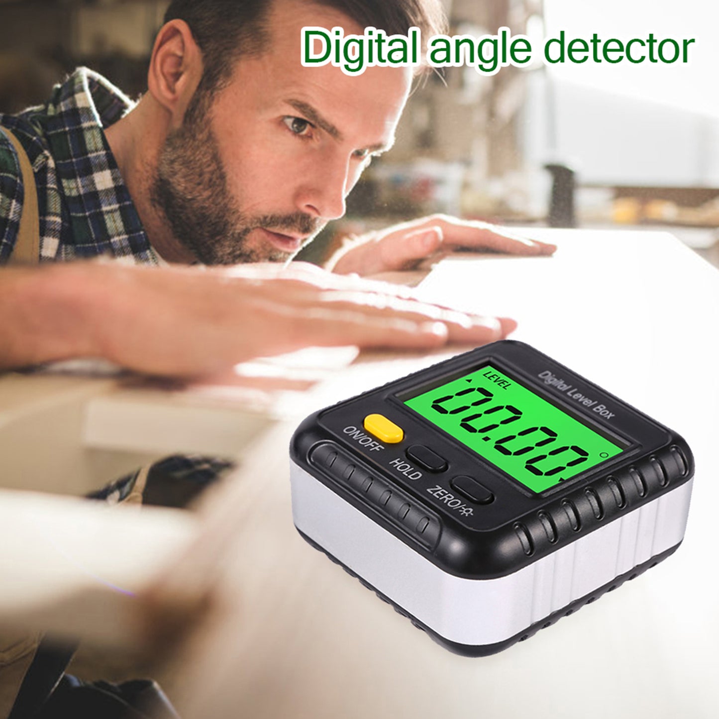 Digital Level Box Digital Angle Detector Angle Gauge with Display Portable Measuring Tool for Carpentry, Building (No Bubble)