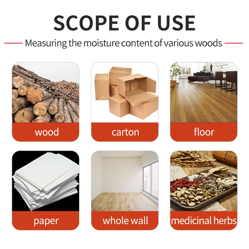 S8603 Digital Wood Moisture Meter Two Pins Wall Moisture Detector Paper Humidity Tester (No Battery)