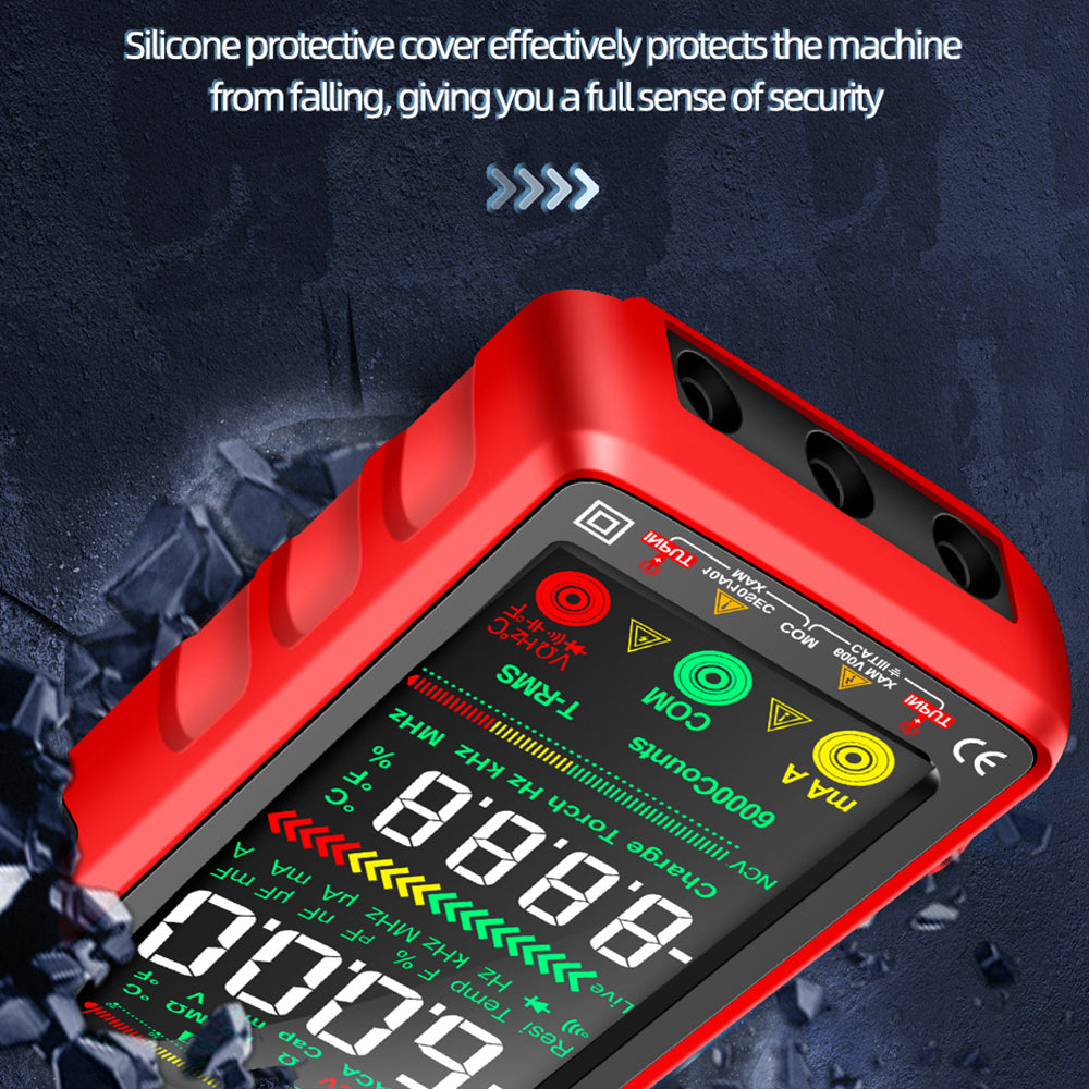 Aneng 682 Rechargeable Multimeter Digital High-Precision Intelligent Auto-Rang Anti-Burning Multimeter - Red