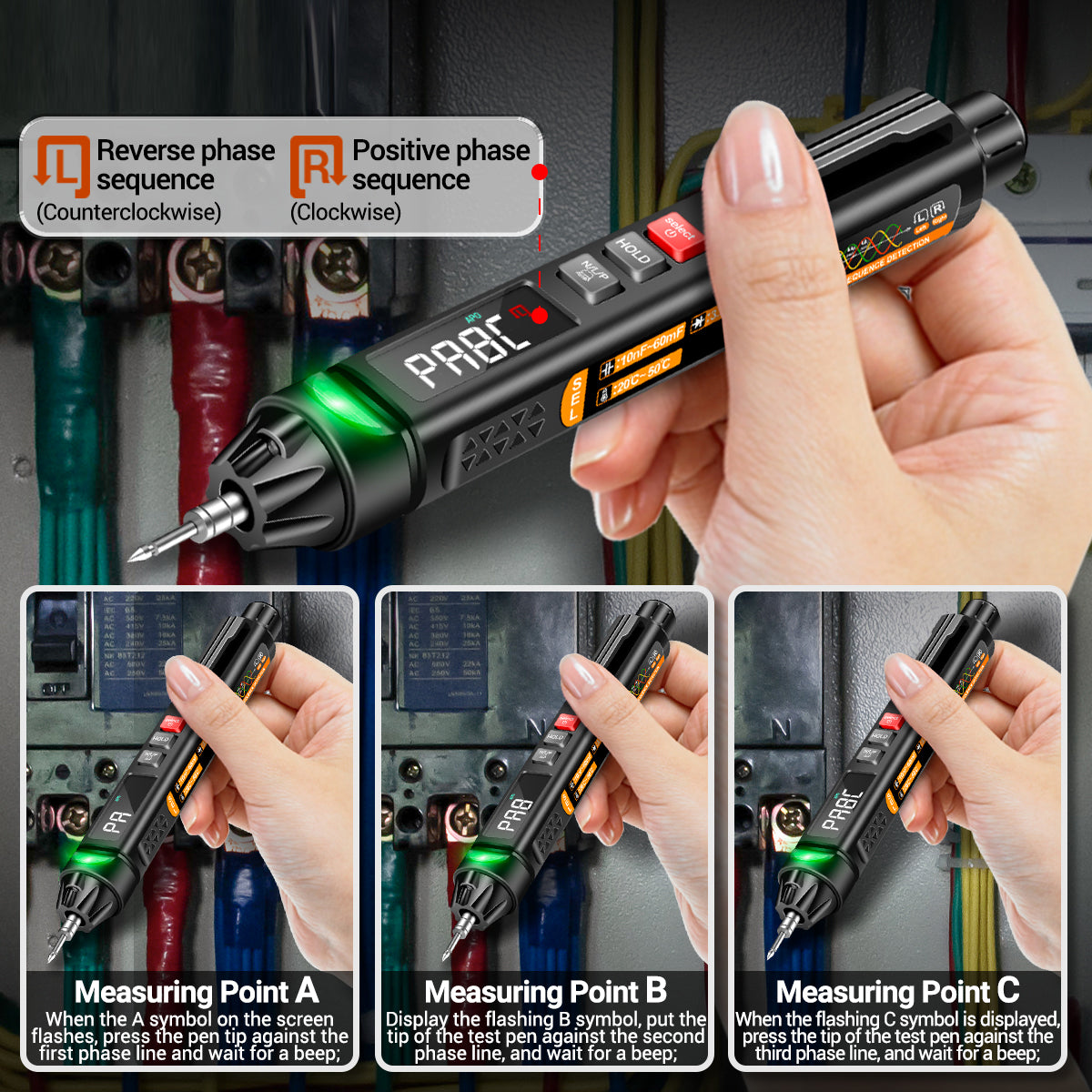 Aneng A3009 Voice Broadcast Multifunction Digital Multimeter Set Portable Handheld Pen Tester