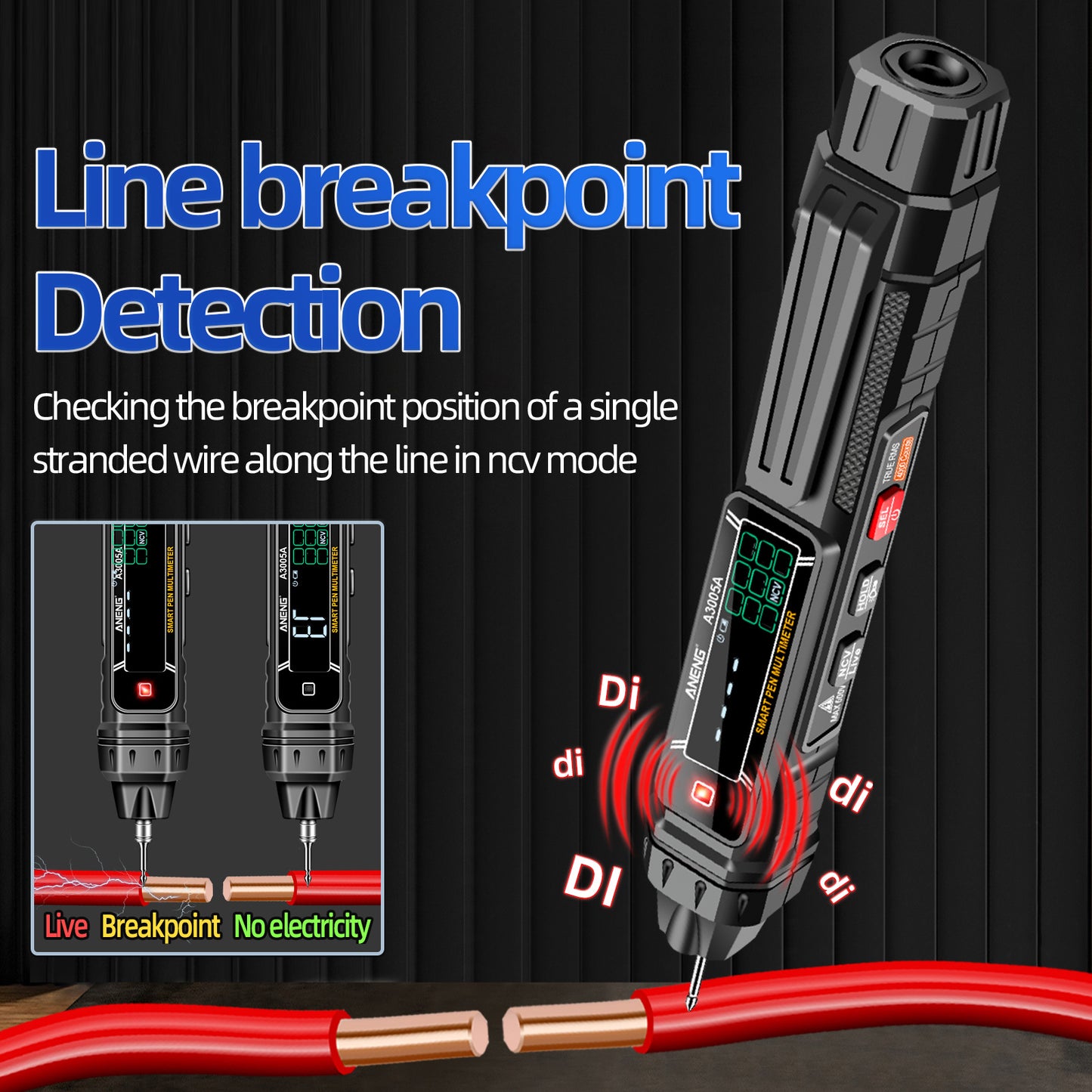 Aneng A3005 Digital Multimeter Pen Professional AC / DC Voltage Meter Smart Measuring Tool - Upgraded Version