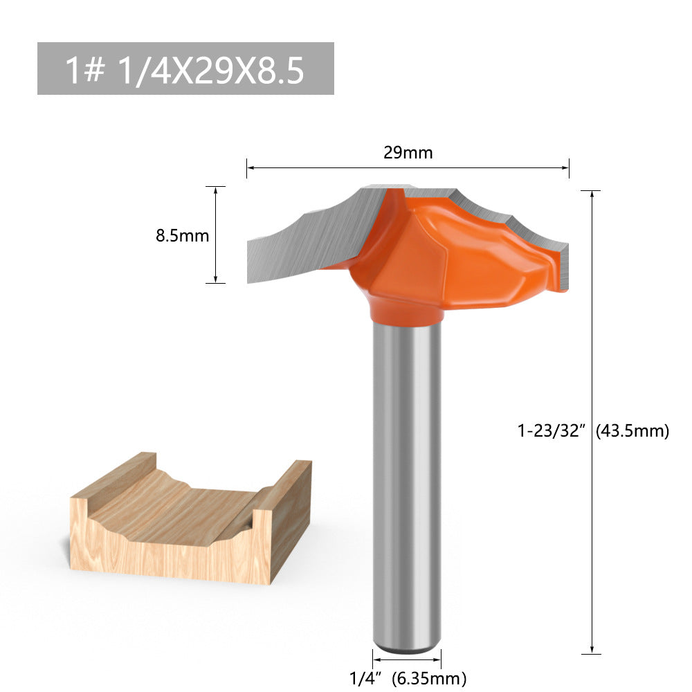 1Pc 1 / 4 Shank Milling Cutter Woodworking Tools Router Bit Alloy Carving Cutter for Wood, MDF, Particleboard - 1 / 4x29x8.5