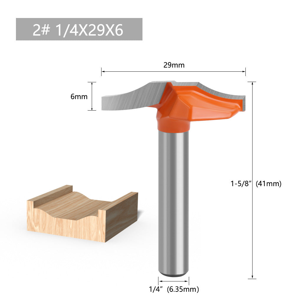1Pc 1 / 4 Shank Milling Cutter Woodworking Tools Router Bit Alloy Carving Cutter for Wood, MDF, Particleboard - 1 / 4x29x6