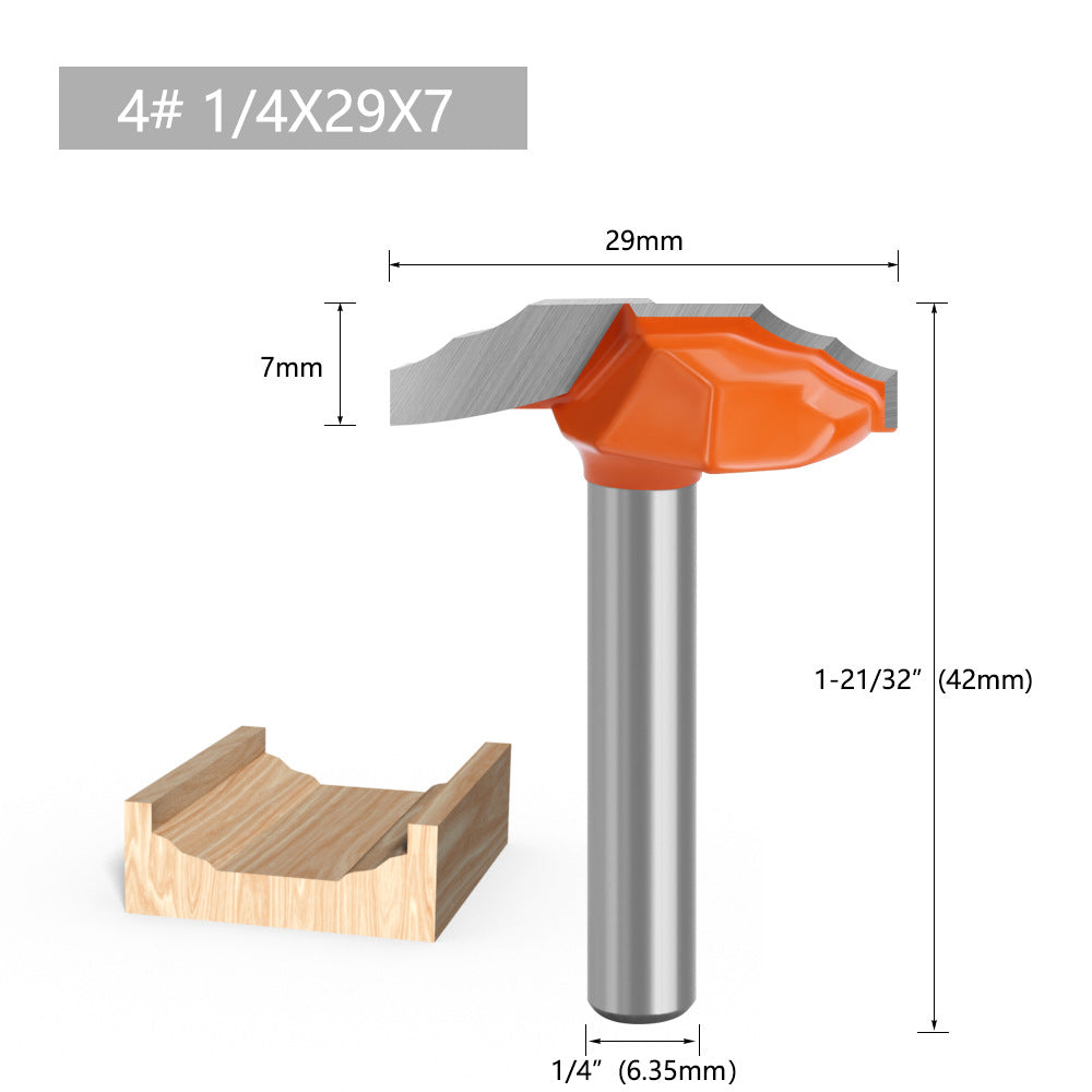 1Pc 1 / 4 Shank Milling Cutter Woodworking Tools Router Bit Alloy Carving Cutter for Wood, MDF, Particleboard - 1 / 4x29x7