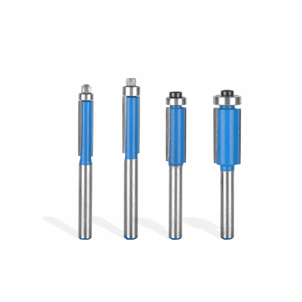 1 / 4 Inch Shank Tungsten Steel Alloy Cutter Wood Single Bearing Blue Straight Trimmers Router - 1 / 4x1 / 2x25.4