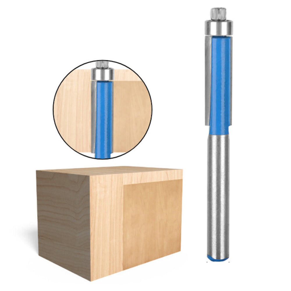 1 / 4 Inch Shank Tungsten Steel Alloy Cutter Wood Single Bearing Blue Straight Trimmers Router - 1 / 4x5 / 16x25.4