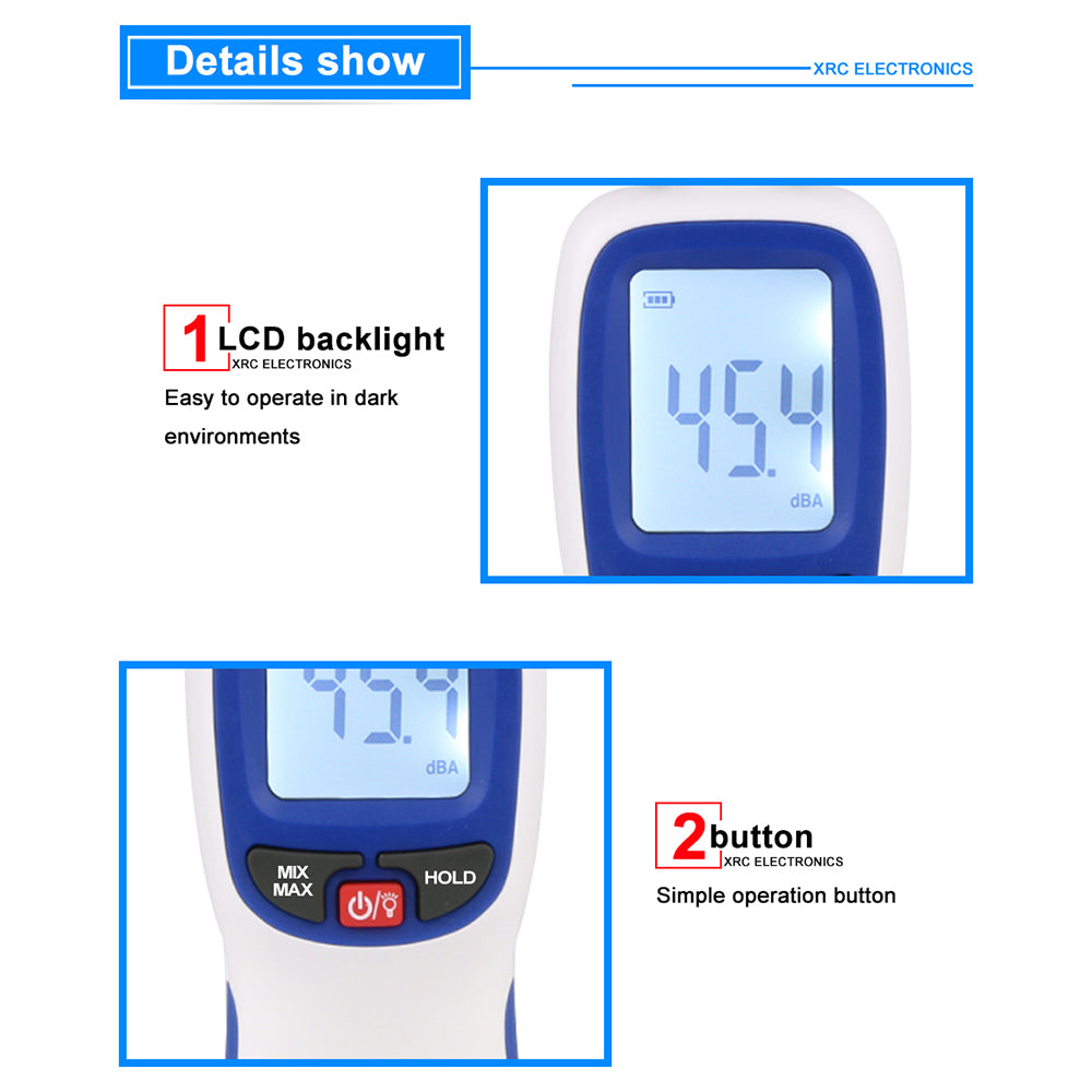 Uniqkart WT85 Mini Digital Sound Level Meter Noise Decibel Detector Tool