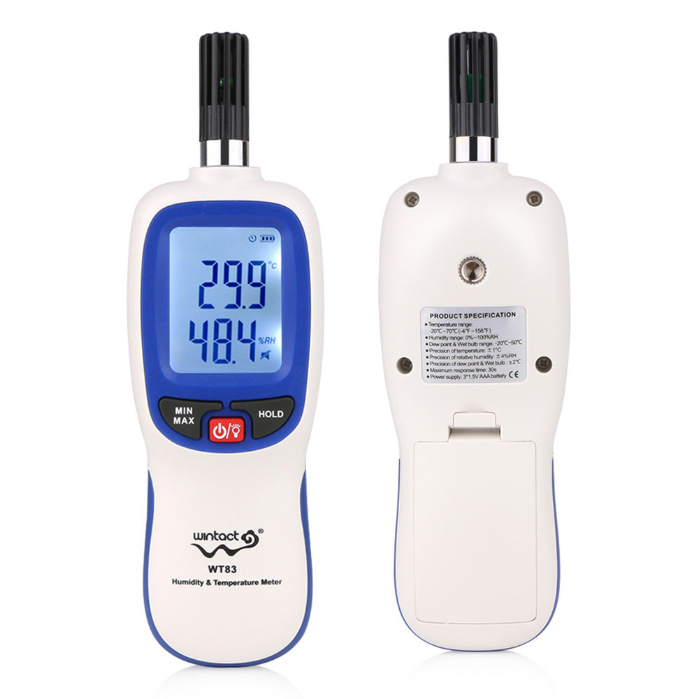 Uniqkart WT83 Digital Humidity Temperature Meter High Precision Hygrometer Thermometer