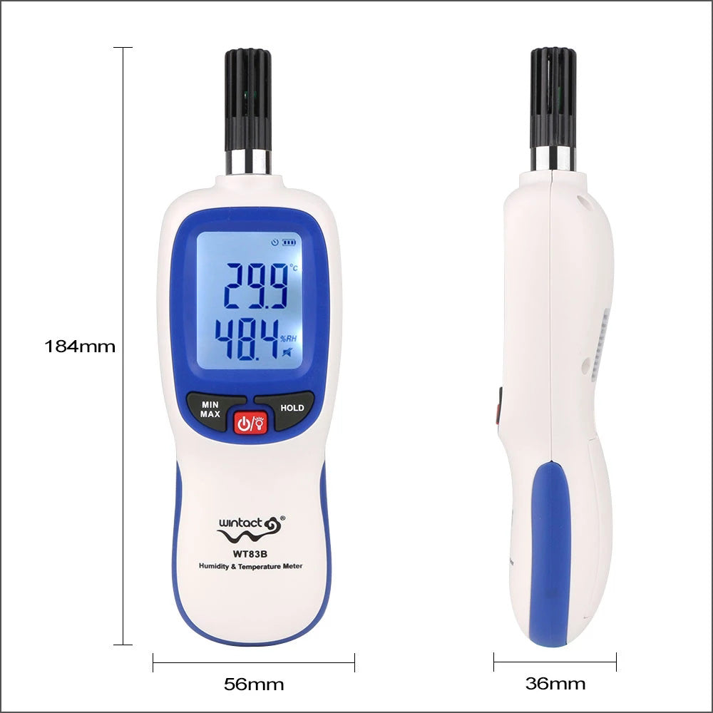 Uniqkart WT83 Digital Humidity Temperature Meter High Precision Hygrometer Thermometer