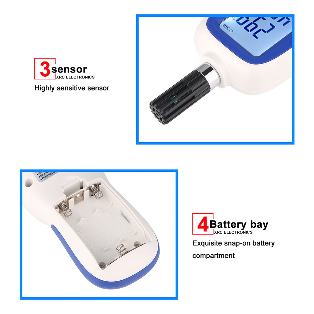 Uniqkart WT83 Digital Humidity Temperature Meter High Precision Hygrometer Thermometer