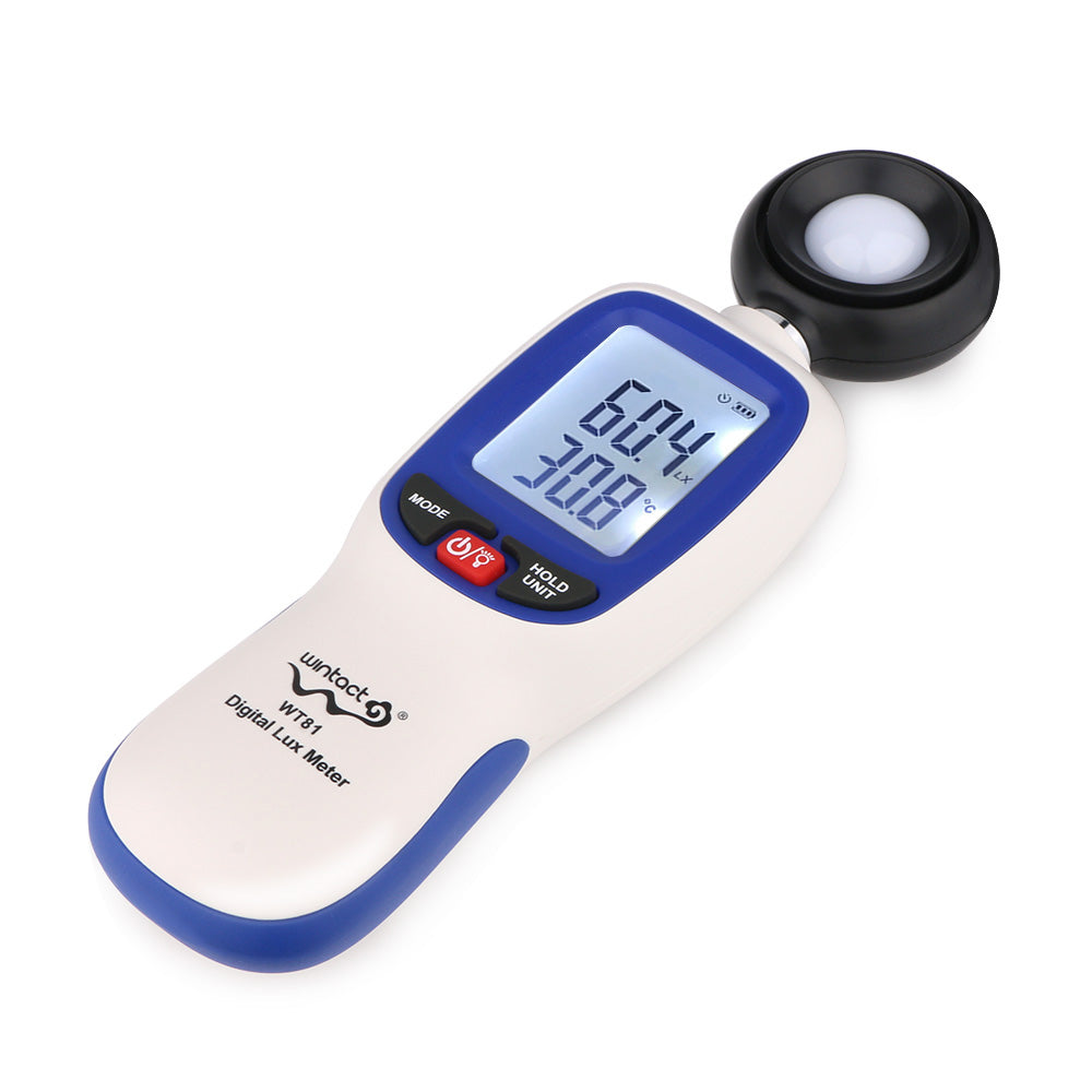 Uniqkart WT81 0-200000 Lux Handheld Digital Light Meter Professional Illuminance Temperature Measurement Tool