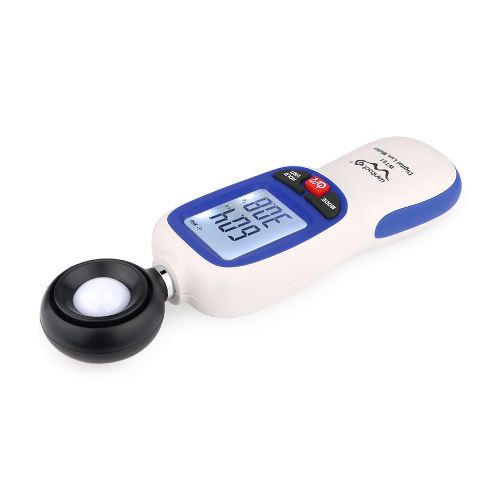 Uniqkart WT81 0-200000 Lux Handheld Digital Light Meter Professional Illuminance Temperature Measurement Tool