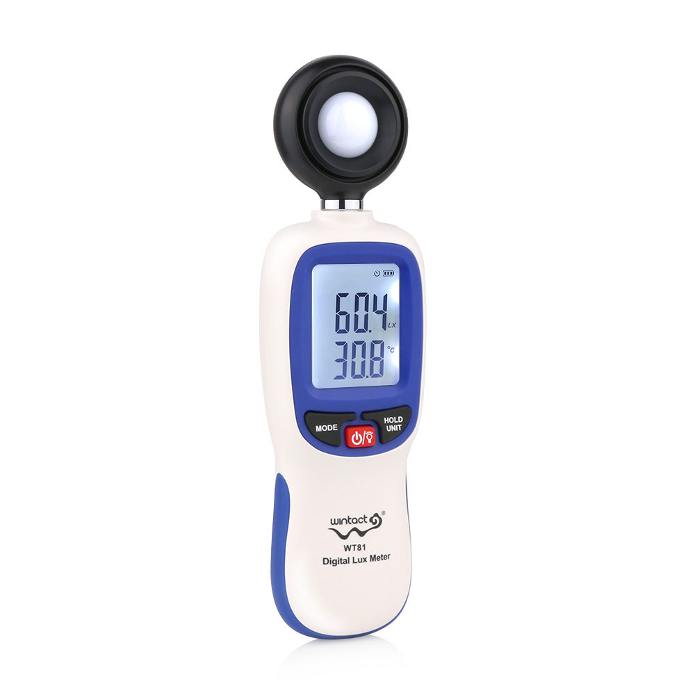 Uniqkart WT81 0-200000 Lux Handheld Digital Light Meter Professional Illuminance Temperature Measurement Tool