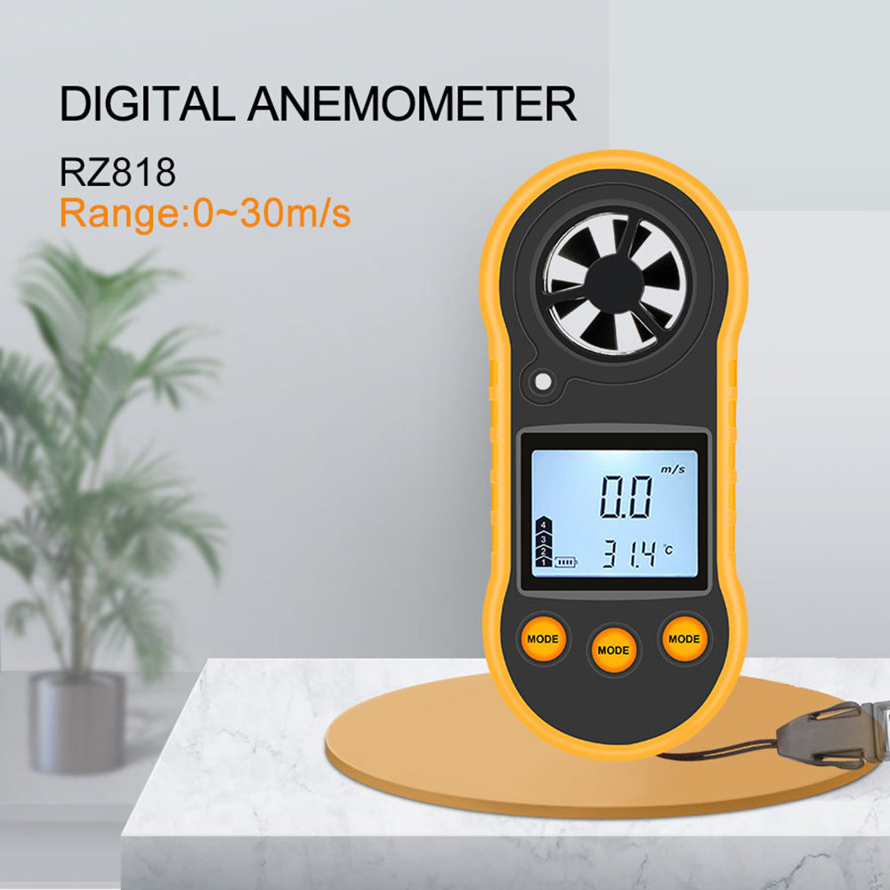 RZ RZ818 Portable Anemometer Sensor Handheld Digital Wind Speed Meter
