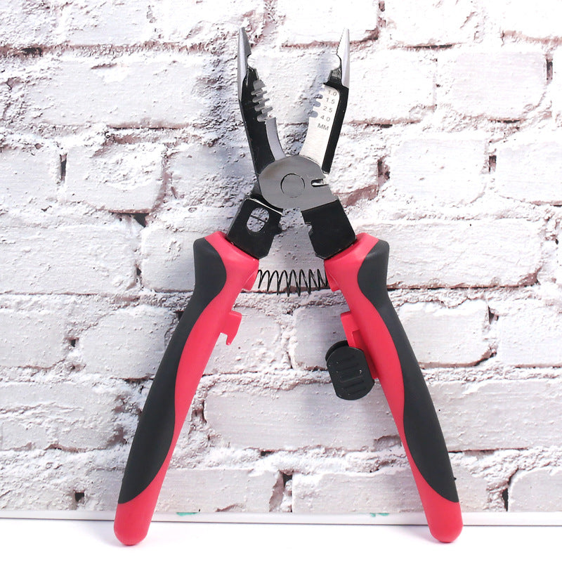 6 in 1 Multifunction Wire Stripper 9 Inch Electrician Long Nose Pliers Crimper Cutter