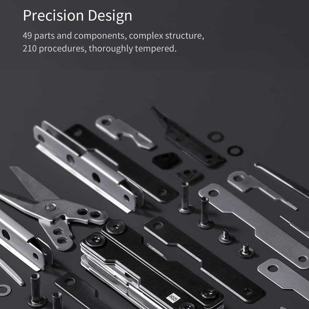 XIAOMIYOUPIN HUOHOU Mini Multi-function Knife 10-in-1 Portable Knife with Glasses Screwdriver, Card Pin, Can Opener, Scissors Function