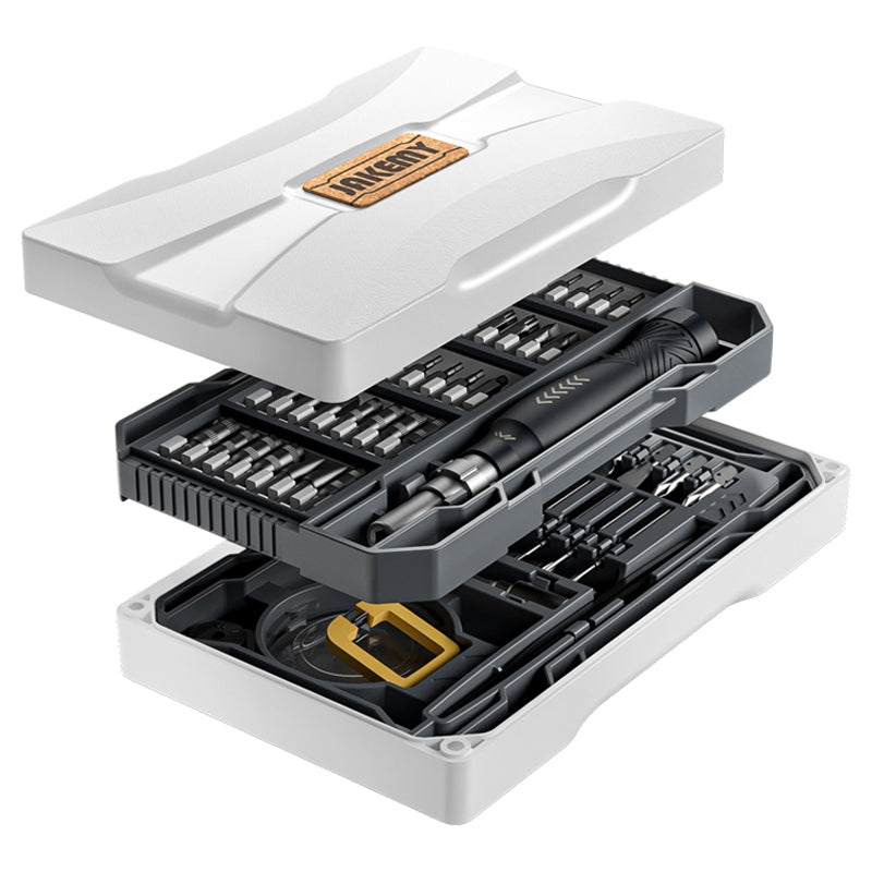 Jakemy JM-8186 Multifunction Precision Screwdriver Set Portable Repair Tool Kit for Watches, Cameras - White