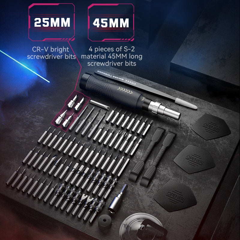 Jakemy JM-8186 Multifunction Precision Screwdriver Set Portable Repair Tool Kit for Watches, Cameras - White