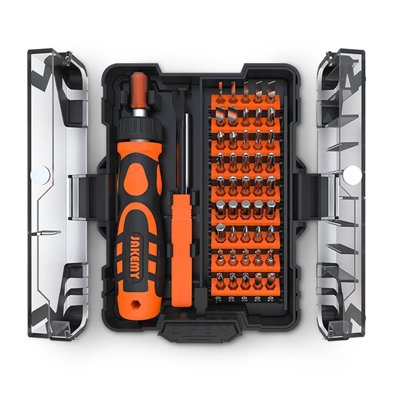 Jakemy JM-6124 Portable Screwdriver Combo Set with 45 Bits Household Multifunction Repair Tool Kit