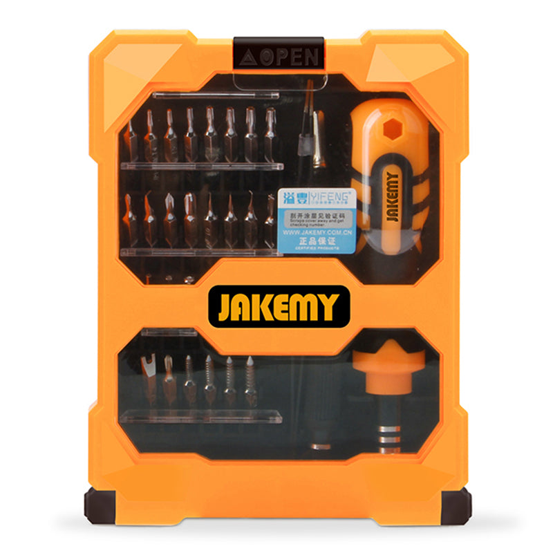 Jakemy JM-8159 Portable 34-in-1 Precision Screwdriver Set Household Repair Tool Bits for Cellphones, Laptops