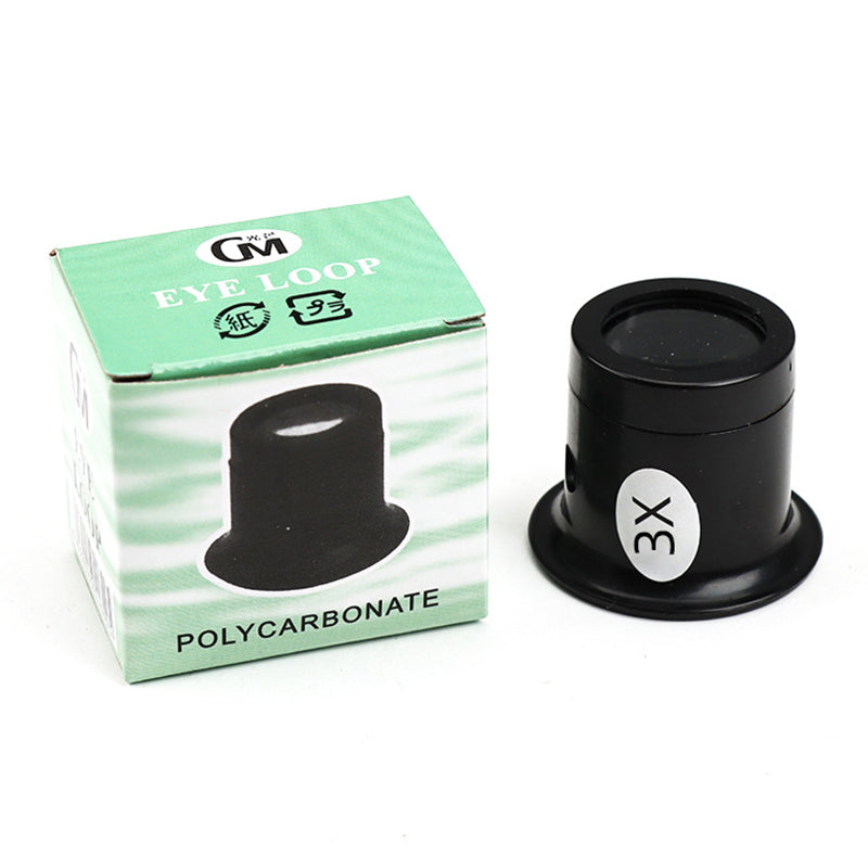 GM 3X Magnifying Jewelry Watch Repair Eye Loupe Loop Monocular Magnifier Glass Watchmakers Tool