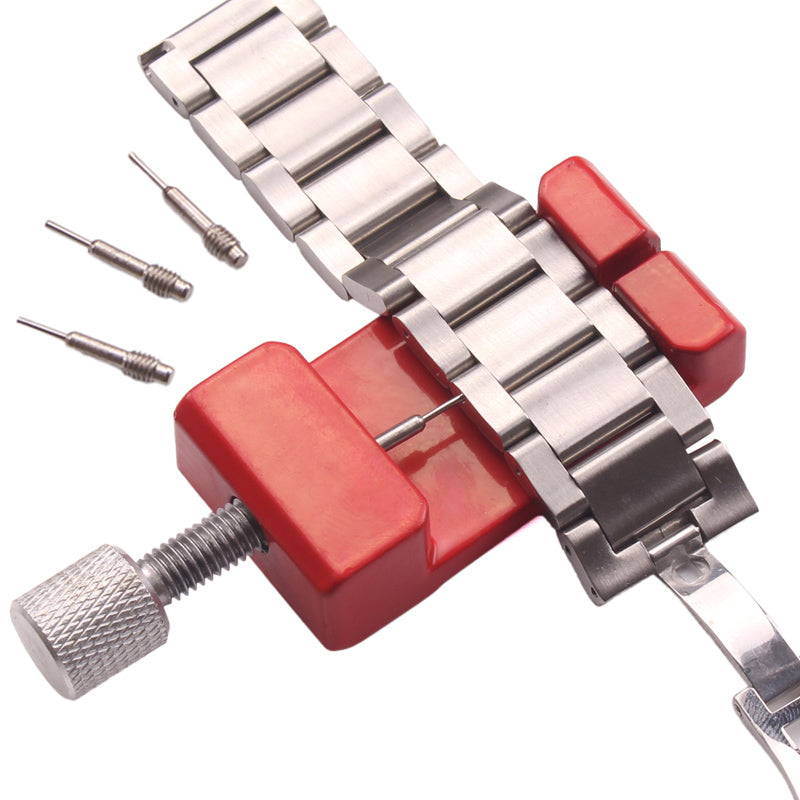 Aluminum Alloy Watch Band Bracelet Link Pin Remover Watch Strap Adjuster Repair Tool - Red