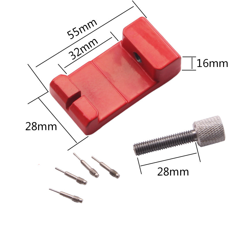 Aluminum Alloy Watch Band Bracelet Link Pin Remover Watch Strap Adjuster Repair Tool - Red