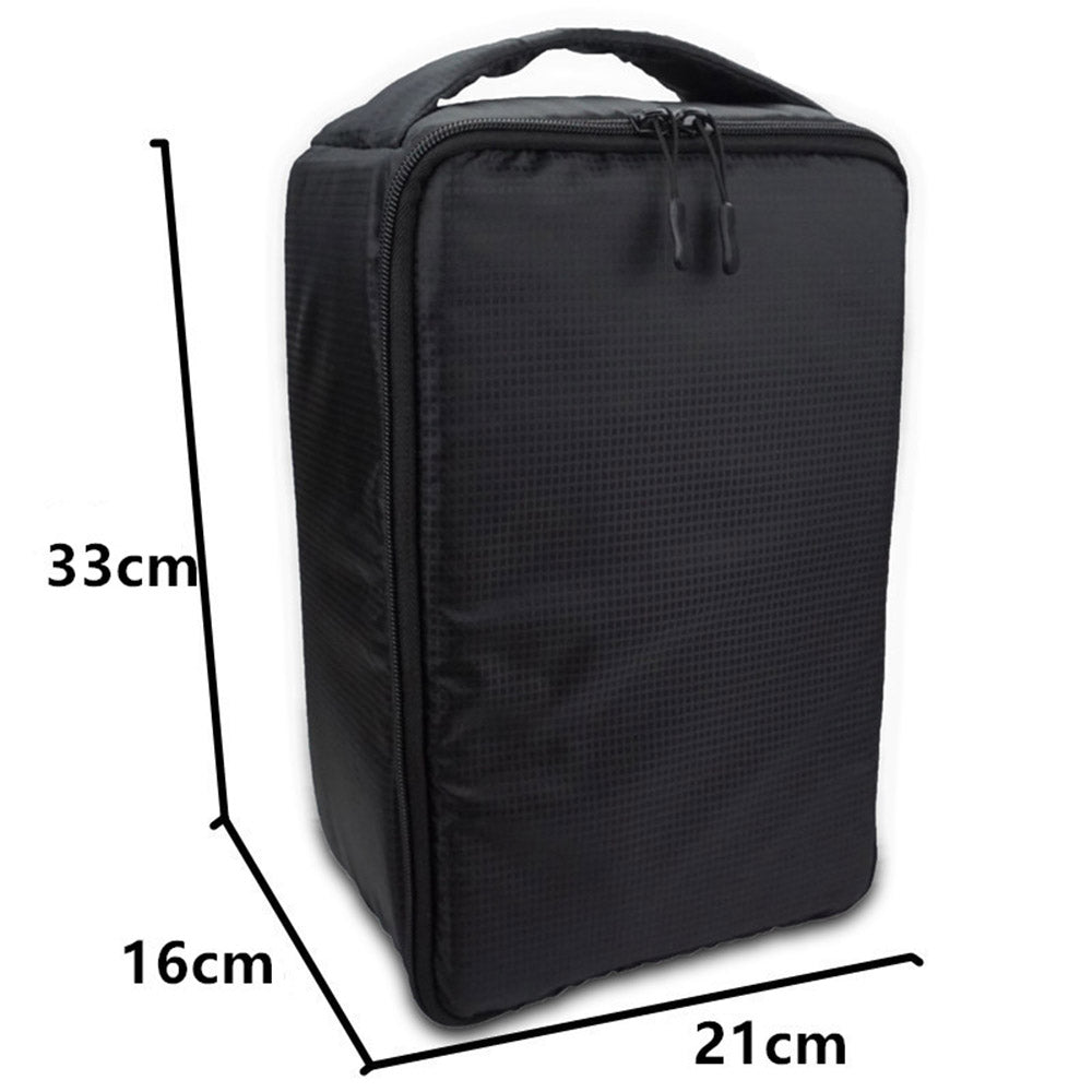 J1009 Polyester Waterproof Backpack DSLR Camera Backpack Camera Carrying Bag Outdoor Travel Shoulders Bag, Size: L - Black