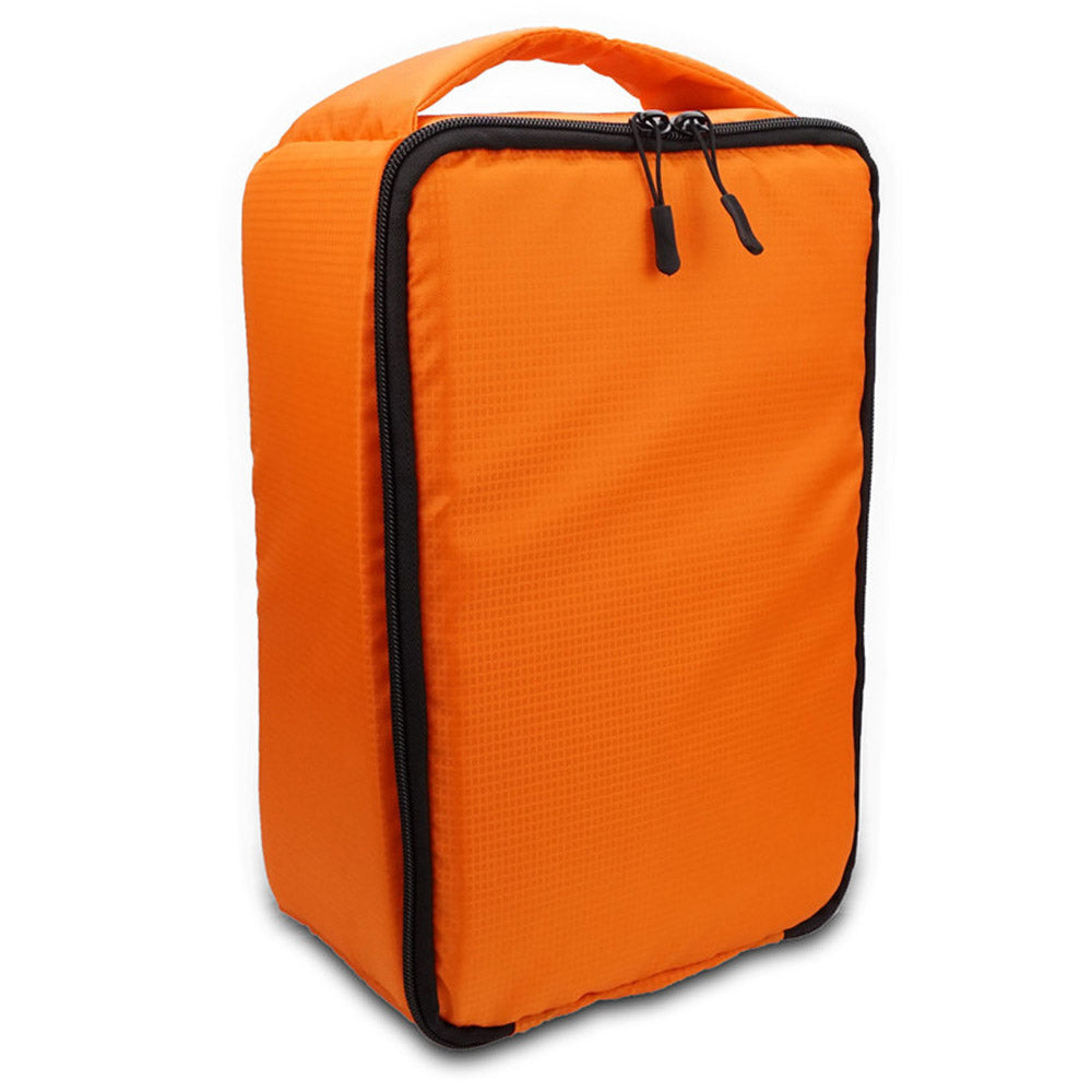 J1009 Polyester Waterproof Backpack DSLR Camera Backpack Camera Carrying Bag Outdoor Travel Shoulders Bag, Size: L - Orange