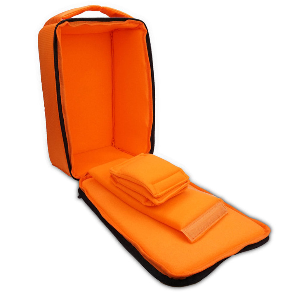 J1009 Polyester Waterproof Backpack DSLR Camera Backpack Camera Carrying Bag Outdoor Travel Shoulders Bag, Size: L - Orange