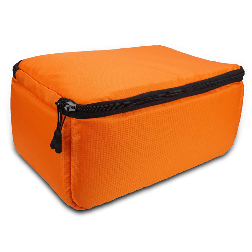 J1009 Polyester Waterproof Backpack DSLR Camera Backpack Camera Carrying Bag Outdoor Travel Shoulders Bag, Size: L - Orange