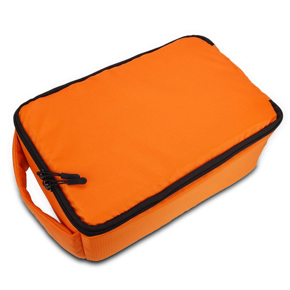J1009 Polyester Waterproof Backpack DSLR Camera Backpack Camera Carrying Bag Outdoor Travel Shoulders Bag, Size: L - Orange