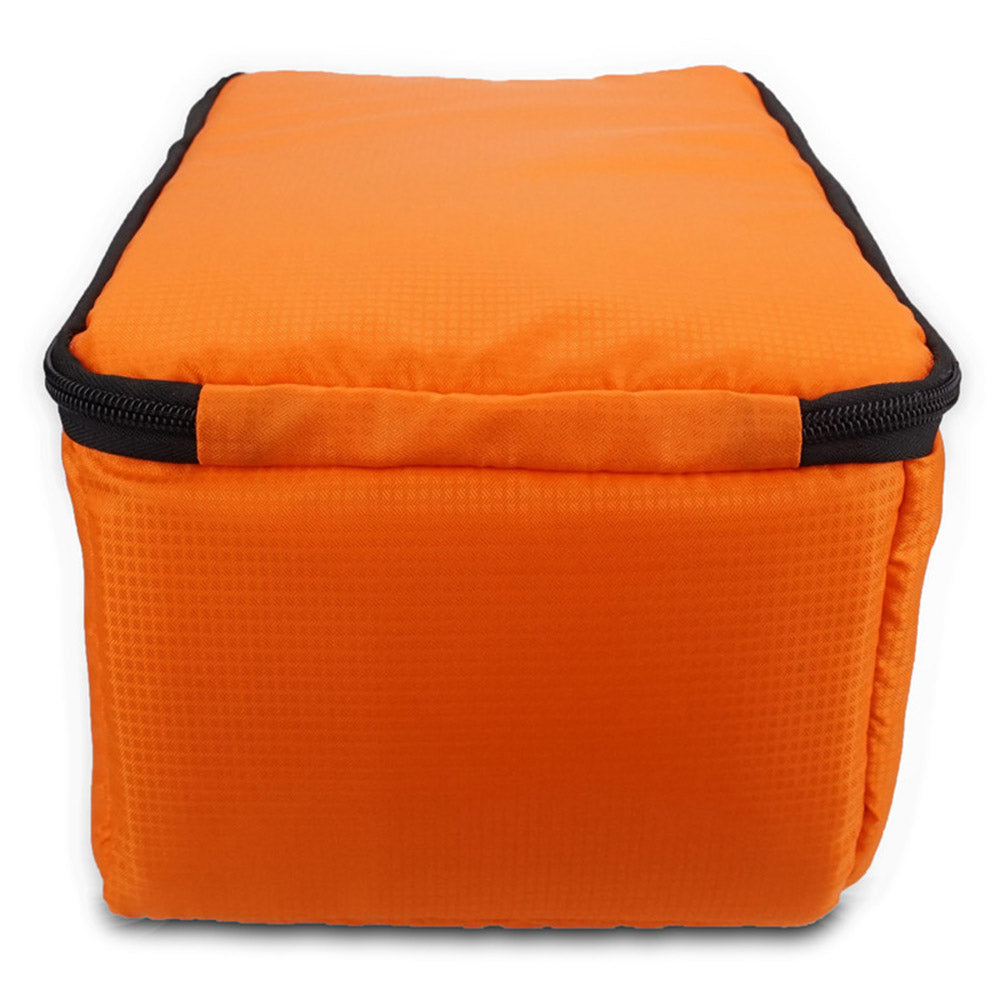 J1009 Polyester Waterproof Backpack DSLR Camera Backpack Camera Carrying Bag Outdoor Travel Shoulders Bag, Size: L - Orange