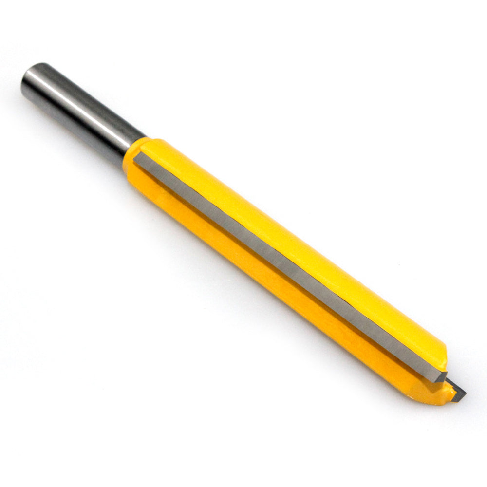 3PCS 8mm Shank Wood Trimmers Router Hard Alloy Cutter Woodworking Long Straight Plunge Knife