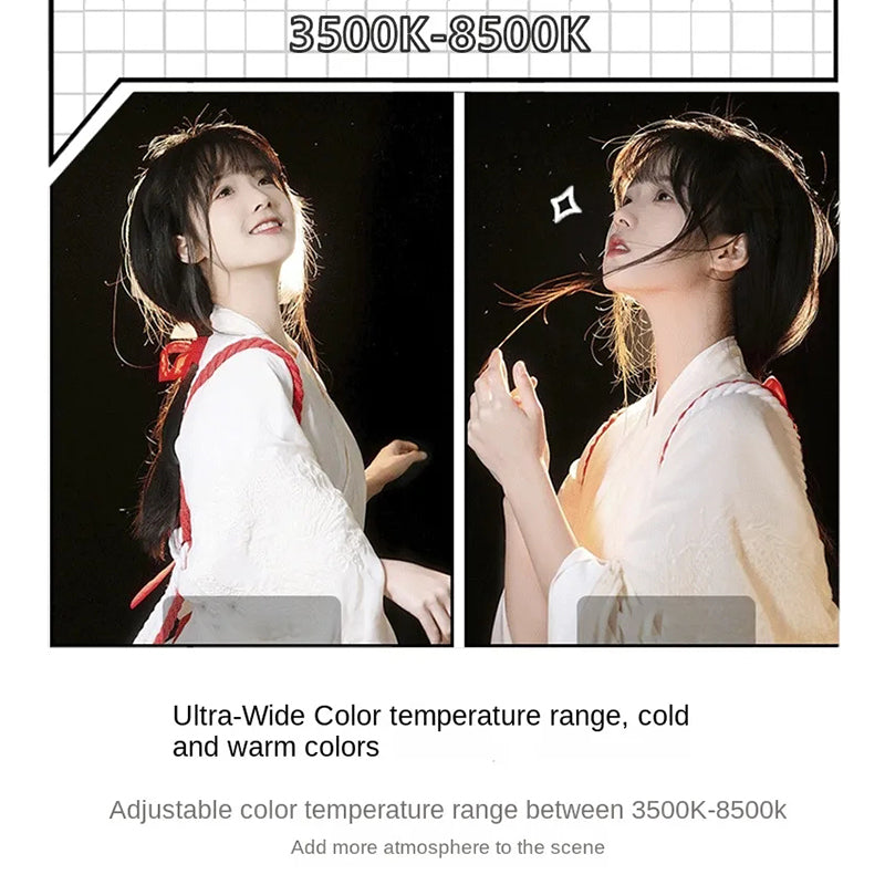 K-36 Clip-On Ring Light Rechargeable LED Selfie Fill Light for Cell Phone, Laptop, Tablet, Camera