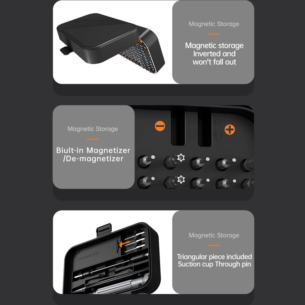 KING'SDUN KS-840130 130-in-1 Precision Screwdriver Set with Bits Portable Aluminum Alloy Manual Screwdriver - Red