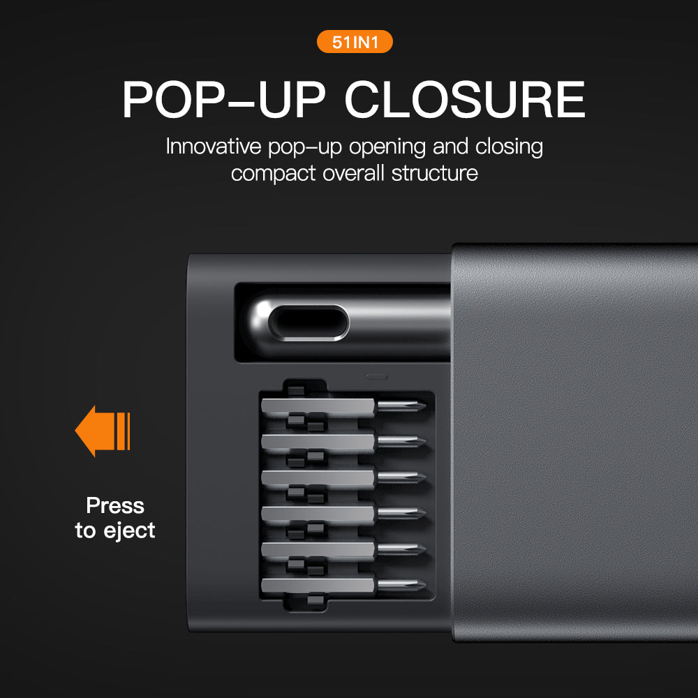 KING'SDUN KS-840117 51-in-1 Handheld Screwdriver Set with Bits Portable Metal Precision Screwdriver