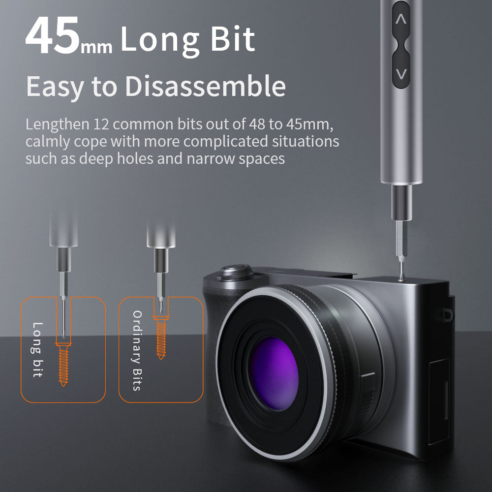 KING'SDUN 62-in-1 Handheld Screwdriver Set with 48 Bits Portable Metal Precision Screwdriver with LED Light