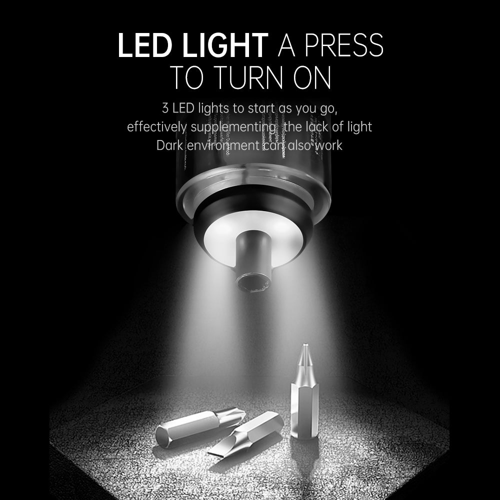 Kingsdun KS-882047 3.7V Multifunctional 35 In 1 Electric Screwdriver Set with LED Light Repair Power Tool - Grey